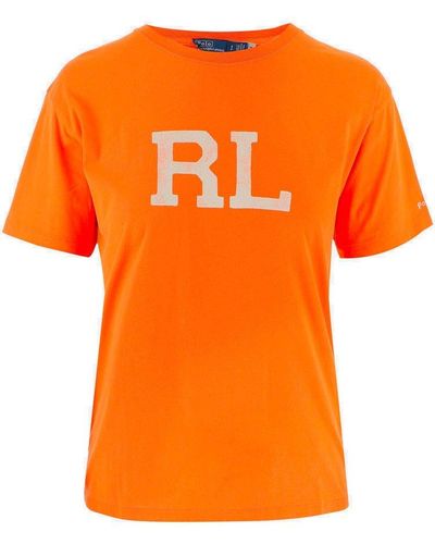 Polo Ralph Lauren Rl Logo Jersey T-shirt - Orange