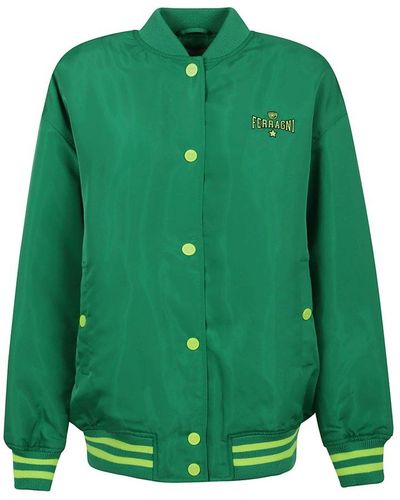 Chiara Ferragni Polyester Outerwear Jacket - Green