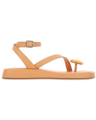 Gia Borghini X Rhw Rosie Slip-on Sandals - Orange