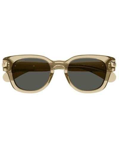Gucci Rectangle Frame Sunglasses - Green