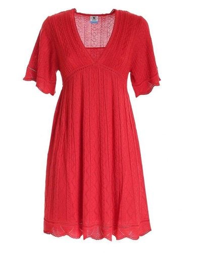 M Missoni Loose Fit Knit Dress - Red