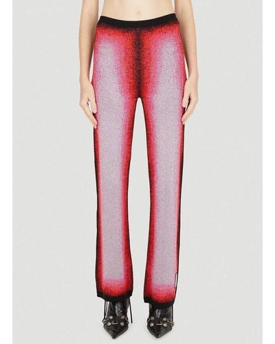 Y. Project Gradient Knit Pants - Red