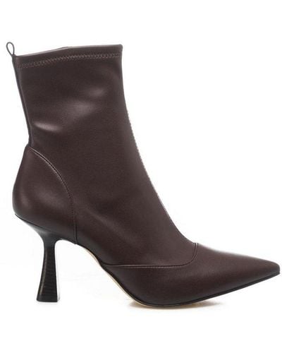 MICHAEL Michael Kors Clara Heeled Ankle Boots - Brown