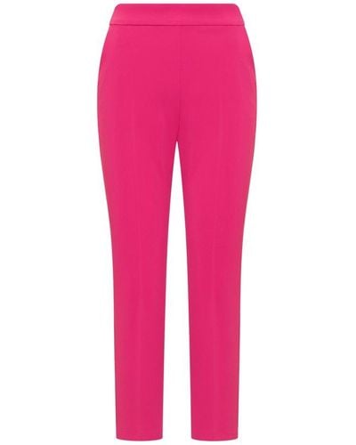 Pinko Concealed Zipped Tapered-leg Trousers - Pink