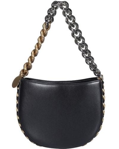 Stella McCartney Frayme Chain-linked Shoulder Bag - Black