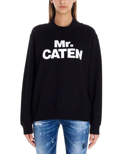 DSquared² Mr. Caten Printed Sweatshirt - Black