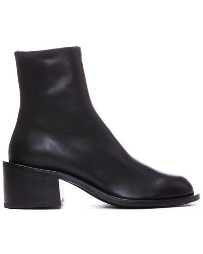 Marsèll Rounded Toe Ankle Boots - Black