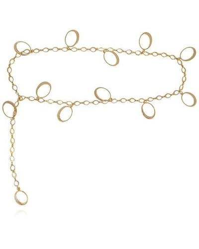 Oséree Ring Pendant Chain-linked Belt - Metallic