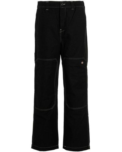 Dickies Logo Patch Cargo Trousers - Black
