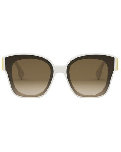 Fendi Square Frame Sunglasses - Brown