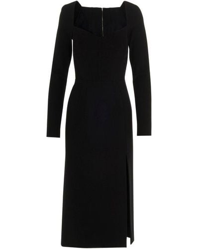 Dolce & Gabbana Fitted Long-sleeve Dress - Black
