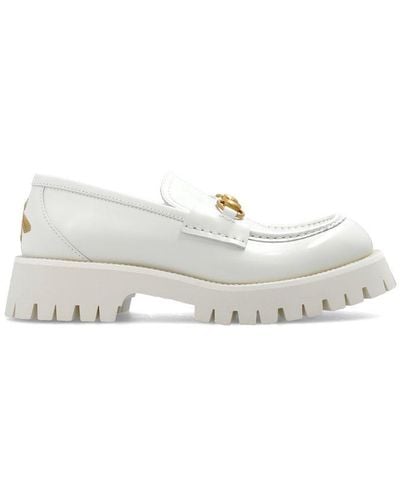 Gucci Horsebit Detailed Loafers - White