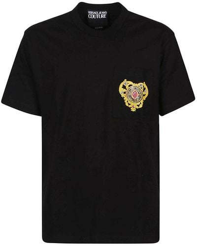 Versace Small Heart Couture T-Shirt - Black