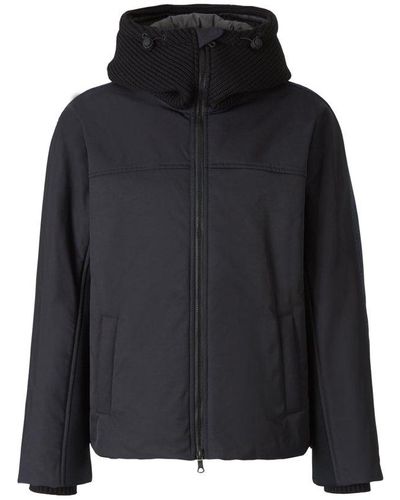 Valentino Contrast Hooded Jacket - Black