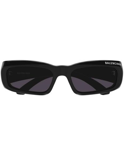 Balenciaga Rectangle Frame Sunglasses - Black