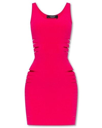 Versace Cut-out Mini Dress - Pink