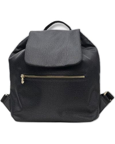 Borbonese Drawstring Medium Backpack - Black