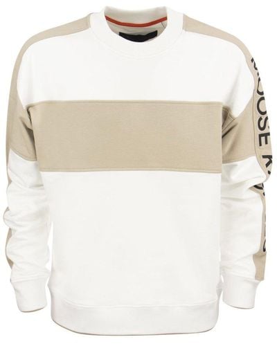 Moose Knuckles Crewneck Cotton Sweatshirt - White
