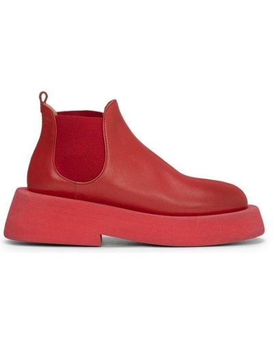 Marsèll Gommellone Round-toe Ankle Boots - Red