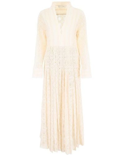 Philosophy Di Lorenzo Serafini Lace Pleated Dress - White