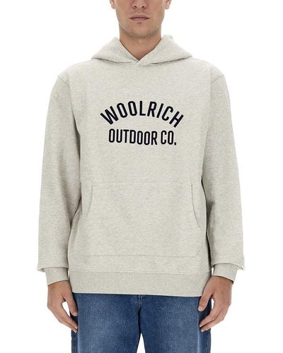 Woolrich Sweatshirt With Logo - Gray