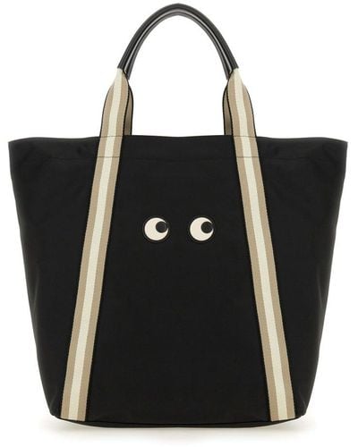 Anya Hindmarch "Eyes" Shopping Bag - Black