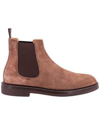 Brunello Cucinelli Paneled Chelsea Boots - Brown
