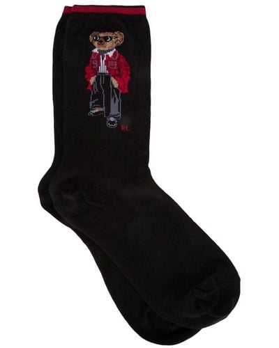Polo Ralph Lauren Polo Bear Calf-length Socks - Black
