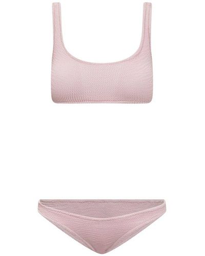 Reina Olga Ginny Scrunch Sleeveless Bikini Set - Pink