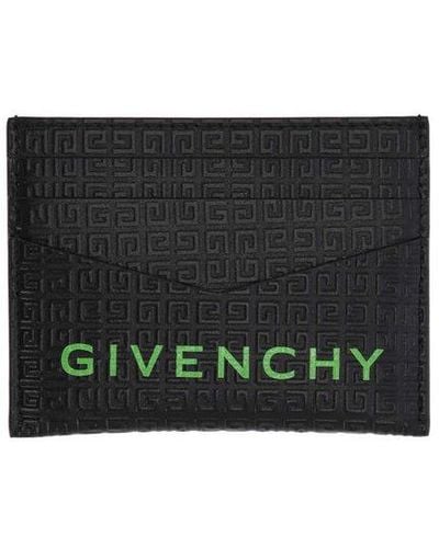 Givenchy 4g Pattern Embossed Card Holder - Black