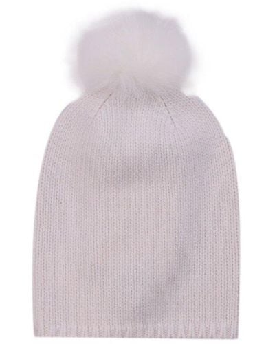 Max Mara Ribbed Knit Beanie - White