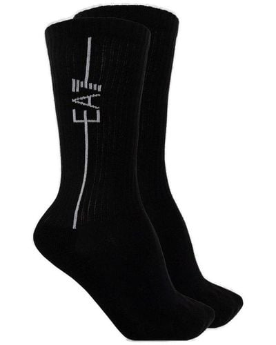 EA7 Branded Socks 2-pack, - Black