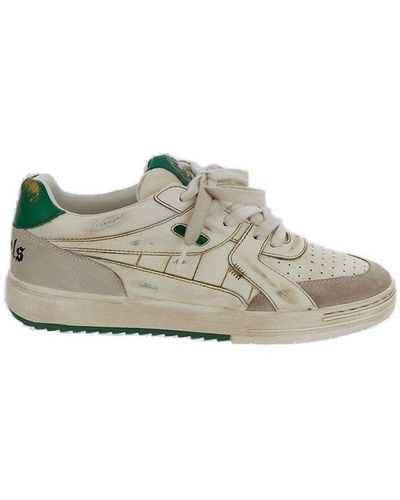 Palm Angels Logo Patch University Trainers - White