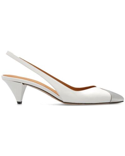 Isabel Marant Elina Slingback Court Shoes - White