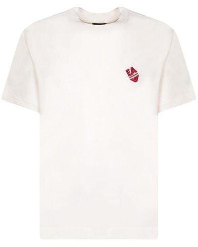 Emporio Armani Logo Detailed Crewneck T-shirt - White