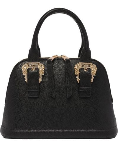 Versace Logo Couture Hand Bag - Black