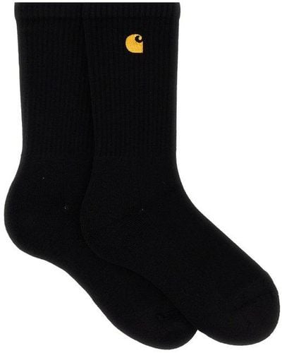 Carhartt Socks With Logo Embroidery - Black