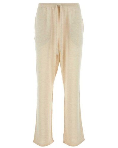The Row Drawstring Wide-leg Trousers - Natural