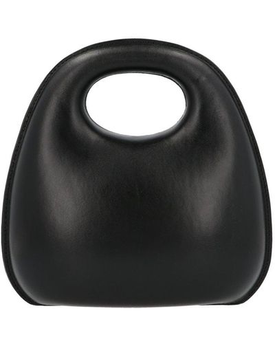 Lemaire Egg Strapped Tote Bag - Black