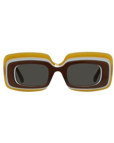 Loewe Rectangle Frame Sunglasses - Multicolour
