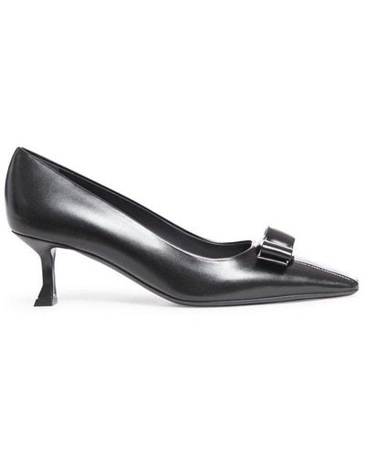 Ferragamo Vara Bow Pointed Toe Court Shoes - Black