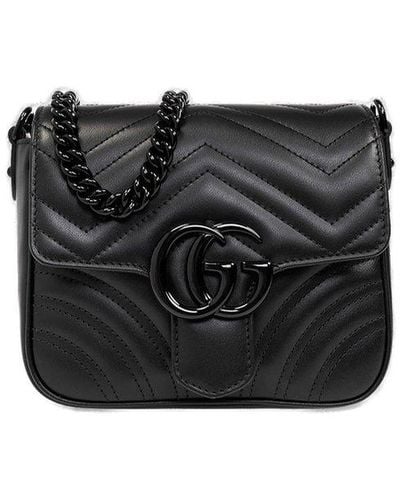 Gucci 'GG Marmont Mini' Shoulder Bag - Black