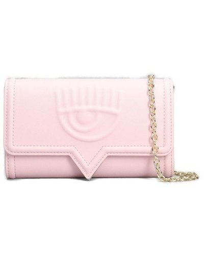Chiara Ferragni Eyelike Embossed Wallet - Pink