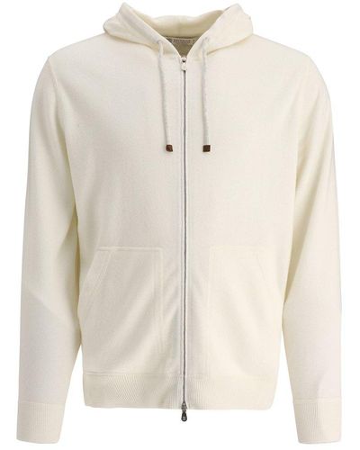 Brunello Cucinelli "active" Zipped Sweater - Natural