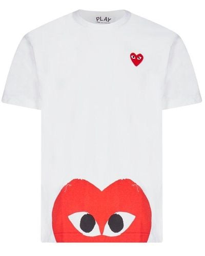 COMME DES GARÇONS PLAY Oversized Heart T-shirt - White