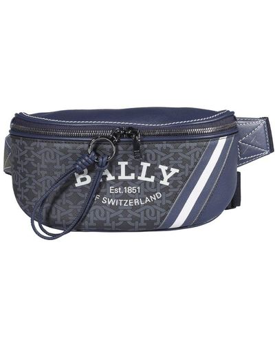 Bally Logo-print Crossbody Clutch Bag - Blue