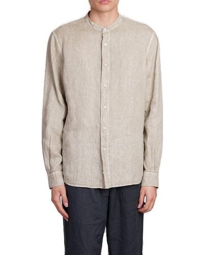 Aspesi Long Sleeved Buttoned Shirt - Natural