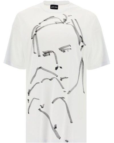 Giorgio Armani Printed Crewneck T-shirt - White
