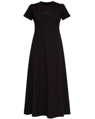 DIESEL 'd-alin' Dress With Logo, - Black
