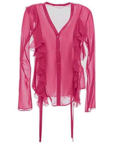 Blumarine Ruffled Shirt - Pink